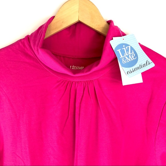 Liz & Me Essentials Turtleneck Knit Top Womens 14W - Picture 2 of 5